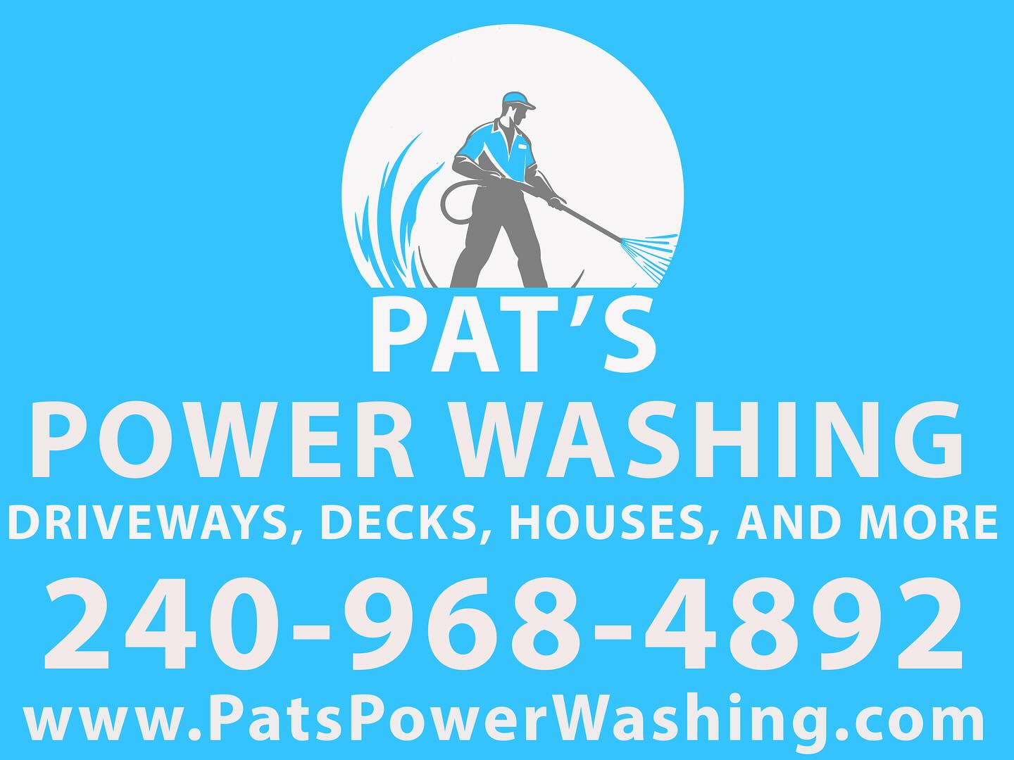 Pat power washing a client's property